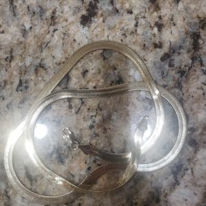 14K gold herringbone necklace